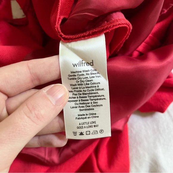 Aritzia Wilfred écoulement Romper in Goji Berry Red Size 4 - Picture 7 of 8